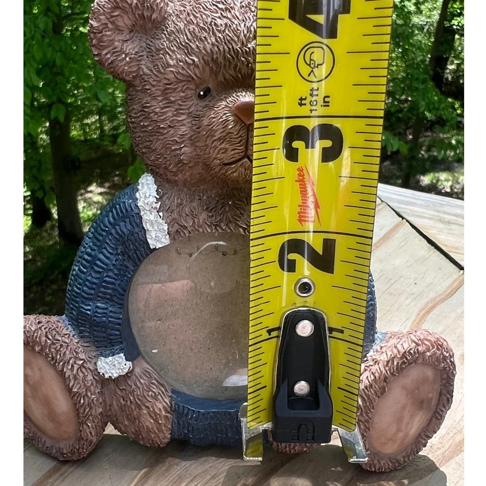 Picture Frame Anna Krajewski 2001 Teddy Bear Resin Brown Blue Sweater Vintage